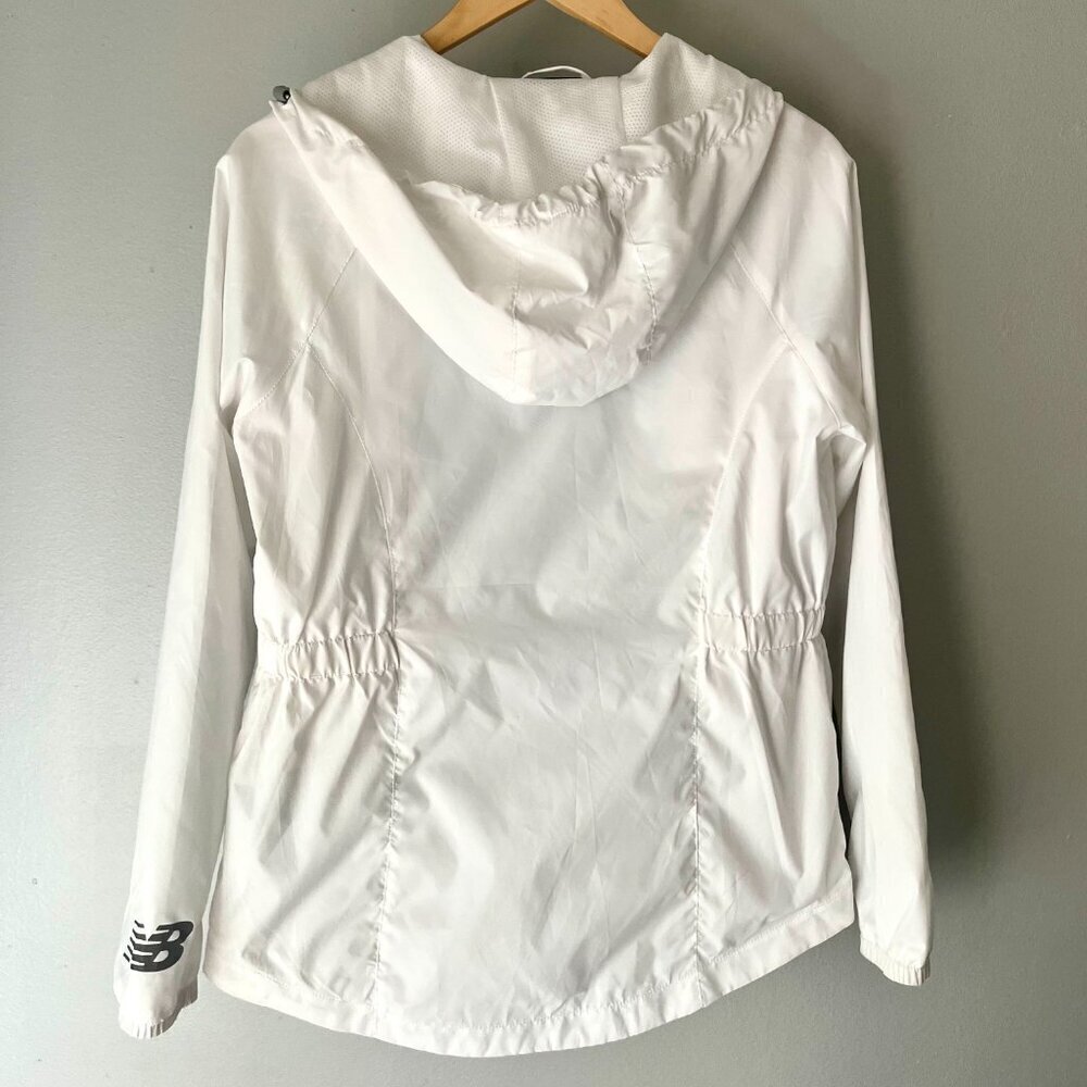 New Balance White Windbreaker Jacket Size M - Picture 6 of 6